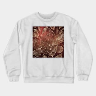 Metallic Leaves- Golden Brown Crewneck Sweatshirt